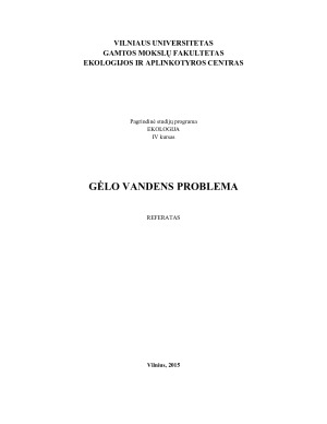 GĖLO VANDENS PROBLEMA