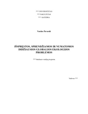 IŠSPRĘSTOS, SPRENDŽIAMOS IR NUMATOMOS DIDŽIAUSIOS GLOBALIOS EKOLOGIJOS PROBLEMOS. Paveikslėlis 1