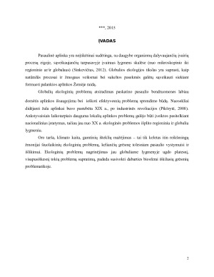 IŠSPRĘSTOS, SPRENDŽIAMOS IR NUMATOMOS DIDŽIAUSIOS GLOBALIOS EKOLOGIJOS PROBLEMOS. Paveikslėlis 2