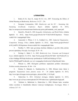 IŠSPRĘSTOS, SPRENDŽIAMOS IR NUMATOMOS DIDŽIAUSIOS GLOBALIOS EKOLOGIJOS PROBLEMOS. Paveikslėlis 6