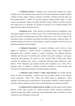 Vandenynų ir jūrų užterštumas nafta. Taršos valdymo metodai. Paveikslėlis 8