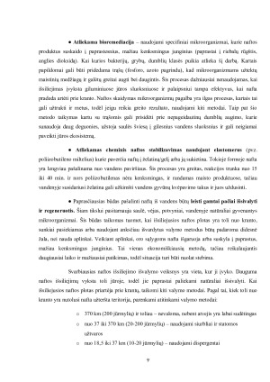 Vandenynų ir jūrų užterštumas nafta. Taršos valdymo metodai. Paveikslėlis 9