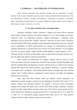 DARNUS ENERGIJOS VARTOJIMAS IR ENERGETIKOS POVEIKIS KLIMATUI. Paveikslėlis 5