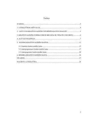 ALYTAUS RAJONO KRAŠTOVAIZDŽIO KAITOS ANALIZĖ 2010 – 2015 METAIS. Paveikslėlis 2