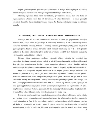 Energetinių gluosnių plantacijų auginimas Lietuvoje esama padėtis ir panaudojimo biokurui perspektyvos. Paveikslėlis 7