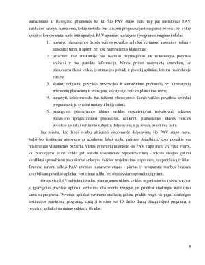 Poveikio aplinkai vertinimo sistema ir jos taikymo principai. Paveikslėlis 7
