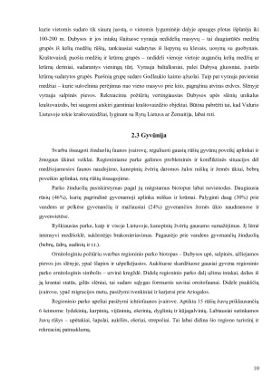 Dubysos upės hidroekologinė charakteristika. Paveikslėlis 10