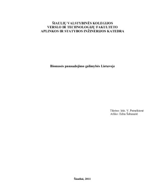 Biomasės panaudojimo galimybės Lietuvoje