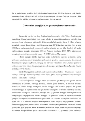 SAULĖS, VĖJO IR GEOTERMINĖ ENERGIJOS BEI JŲ PANAUDOJIMAS VISUOMENĖJE. Paveikslėlis 7