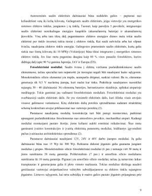 FOTOELEKTRINĖS JĖGAINĖS NAUDOJIMO GALIMYBIŲ NUSTATYMAS. Paveikslėlis 9