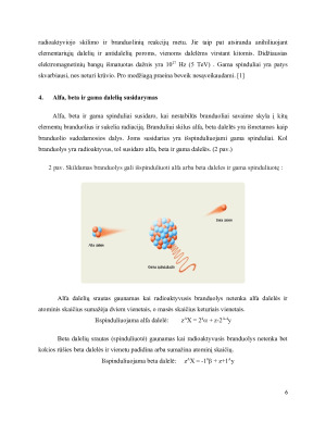 Alfa, beta,  gama dalelės ir jų susidarymas. Paveikslėlis 6