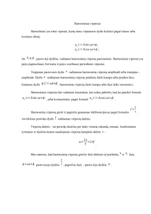 Harmoniniai virpesiai. Paveikslėlis 1