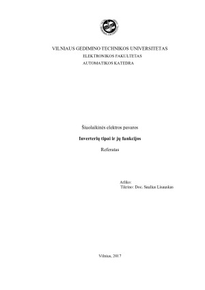 Inverterių tipai ir jų funkcijos. Paveikslėlis 1