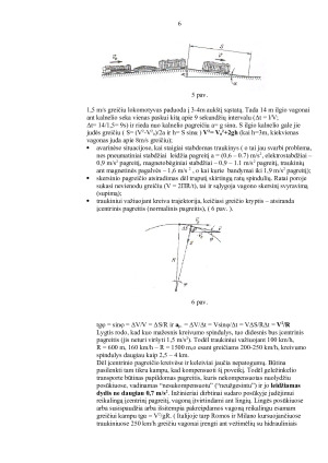 FIZIKOS TAIKYMAS GELEŽINKELIO TRANSPORTE. Paveikslėlis 6