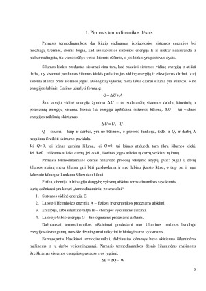 BIOLOGINIŲ SISTEMŲ TERMODINAMIKA. Paveikslėlis 5