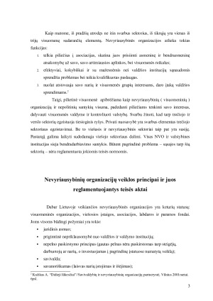 Nevyriausybinių organizacijų veiklos pagrindai ir teisiniai principai. Paveikslėlis 3