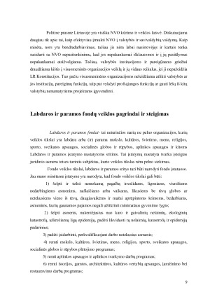 Nevyriausybinių organizacijų veiklos pagrindai ir teisiniai principai. Paveikslėlis 9