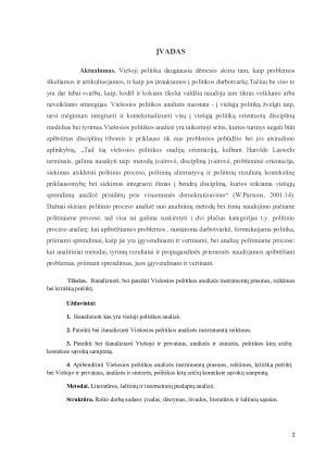 VIEŠOSIOS POLITIKOS ANALIZĖS INSTRUMENTAI SĄVOKOS, KONCEPCIJOS, METAFOROS, SCHEMOS, MODELIAI, TEORIJOS,  PARADIGMOS - JŲ PRASMĖS, REIKŠMĖS IR KRITIŠKAS POŽIŪRIS. VIEŠOJO IR PRIVATAUS, ANALIZĖS IR SINTEZĖ. Paveikslėlis 2