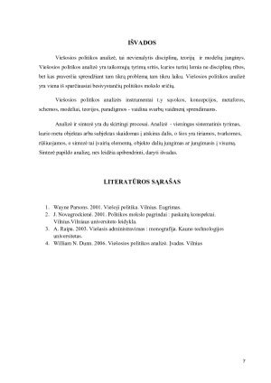 VIEŠOSIOS POLITIKOS ANALIZĖS INSTRUMENTAI SĄVOKOS, KONCEPCIJOS, METAFOROS, SCHEMOS, MODELIAI, TEORIJOS,  PARADIGMOS - JŲ PRASMĖS, REIKŠMĖS IR KRITIŠKAS POŽIŪRIS. VIEŠOJO IR PRIVATAUS, ANALIZĖS IR SINTEZĖ. Paveikslėlis 7