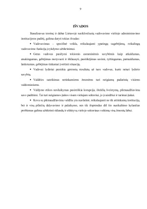 Vadovavimo viešojo administravimo institucijoms specifika. Paveikslėlis 9