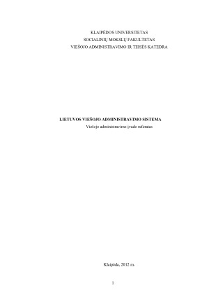 LIETUVOS VIEŠOJO ADMINISTRAVIMO SISTEMA