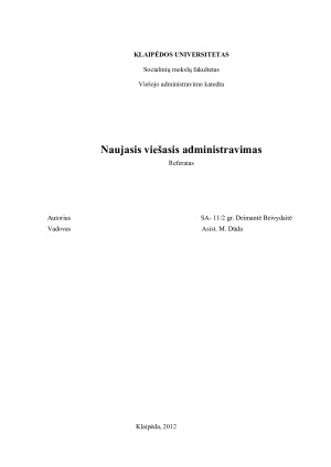 Naujasis viešasis administravimas