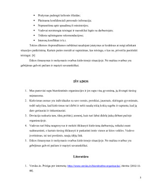 Valdžios nukrypimai (prievarta, nepaklusimas ir k.t.) biurokratinėse organizacijose. Paveikslėlis 5