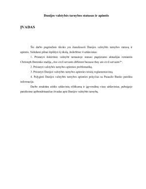 Danijos valstybės tarnybos statusas ir apimtis