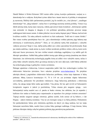 e-Demokratijos ir Informacinės visuomenės sąsajos. Paveikslėlis 9