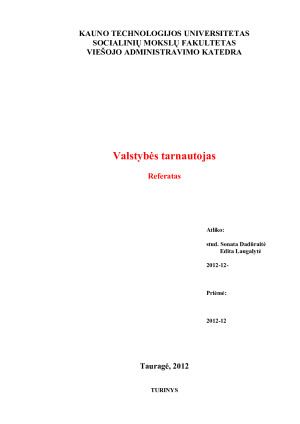 Valstybės tarnautojas. Paveikslėlis 1