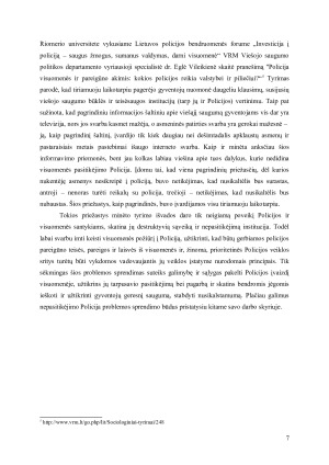 Policija visuomenės akyse nepasitikėjimo Lietuvos policija problemos sprendimo būdai. Paveikslėlis 7