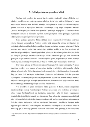 Policija visuomenės akyse nepasitikėjimo Lietuvos policija problemos sprendimo būdai. Paveikslėlis 8