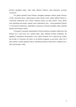 Policija visuomenės akyse nepasitikėjimo Lietuvos policija problemos sprendimo būdai. Paveikslėlis 9