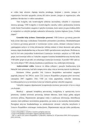 Valstybės saugumo departamento veiklos efektyvumas. Paveikslėlis 6