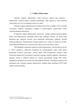 Valstybės saugumo departamento veiklos efektyvumas. Paveikslėlis 8