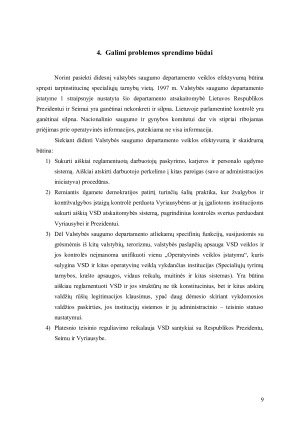 Valstybės saugumo departamento veiklos efektyvumas. Paveikslėlis 9