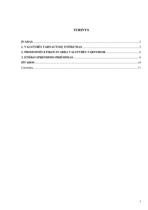 ETIKA VALSTYBĖS TARNYBOJE. Paveikslėlis 2