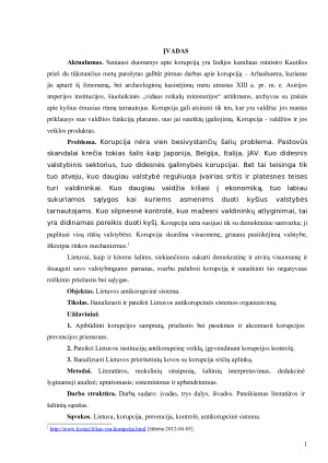 Korupcijos prevencija ir antikorupcinės sistemos veikla Lietuvoje. Paveikslėlis 2