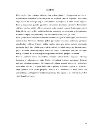 Piliečių dalyvavimas Klaipėdos miesto savivaldybės viešajame administravime. Paveikslėlis 10