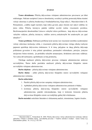 Piliečių dalyvavimas Klaipėdos miesto savivaldybės viešajame administravime. Paveikslėlis 2
