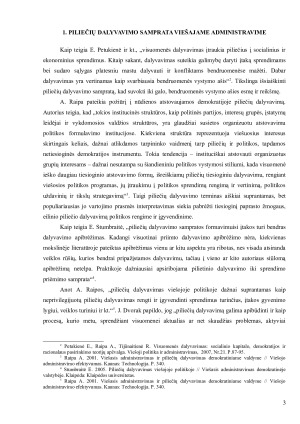 Piliečių dalyvavimas Klaipėdos miesto savivaldybės viešajame administravime. Paveikslėlis 3
