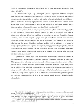 Piliečių dalyvavimas Klaipėdos miesto savivaldybės viešajame administravime. Paveikslėlis 4