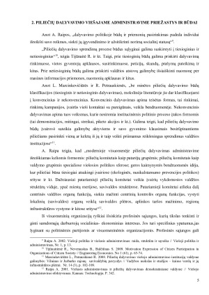 Piliečių dalyvavimas Klaipėdos miesto savivaldybės viešajame administravime. Paveikslėlis 5