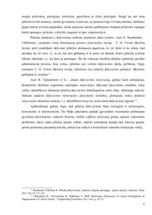 Piliečių dalyvavimas Klaipėdos miesto savivaldybės viešajame administravime. Paveikslėlis 6