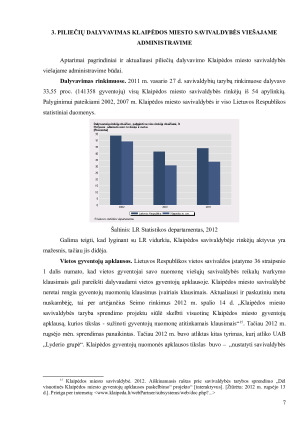 Piliečių dalyvavimas Klaipėdos miesto savivaldybės viešajame administravime. Paveikslėlis 7
