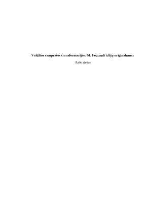 Valdžios sampratos transformacijos M. Foucault idėjų originalumas