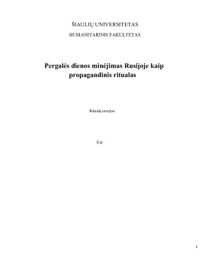 Pergalės dienos minėjimas Rusijoje kaip propagandinis ritualas