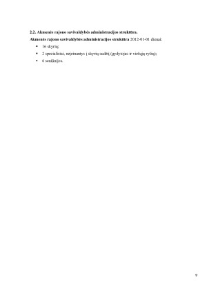 AKMENĖS RAJONO SAVIVALDYBĖS VEIKLA. Paveikslėlis 9
