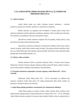 Europos Sąjungos Audito Rūmai. Paveikslėlis 8
