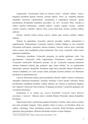 Lietuvos Respublikos Vyriausybės samprata ir sudarymo tvarka. Paveikslėlis 5